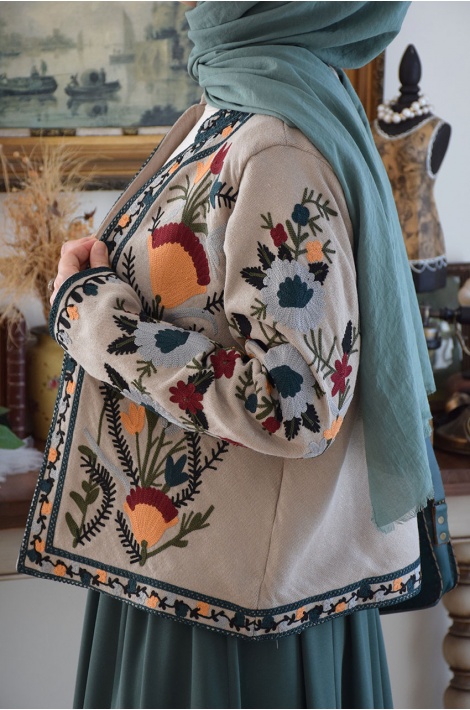 Otantik Nakışlı Ceket