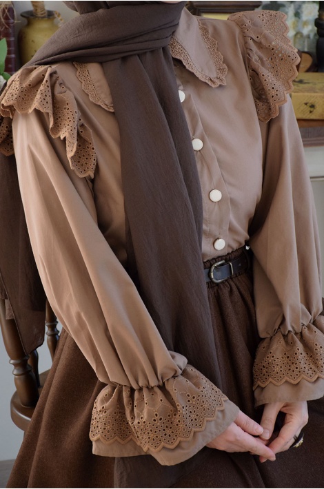 Elegant Gömlek Kahverengi