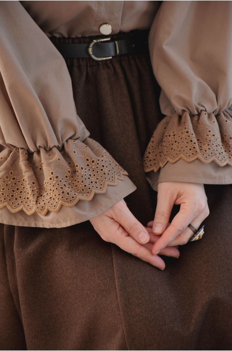 Elegant Gömlek Kahverengi