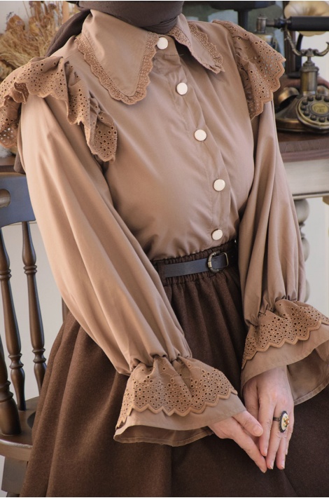 Elegant Gömlek Kahverengi