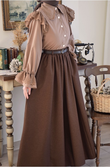 Elegant Gömlek Kahverengi