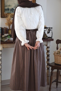 Kahverengi Ekose Etek