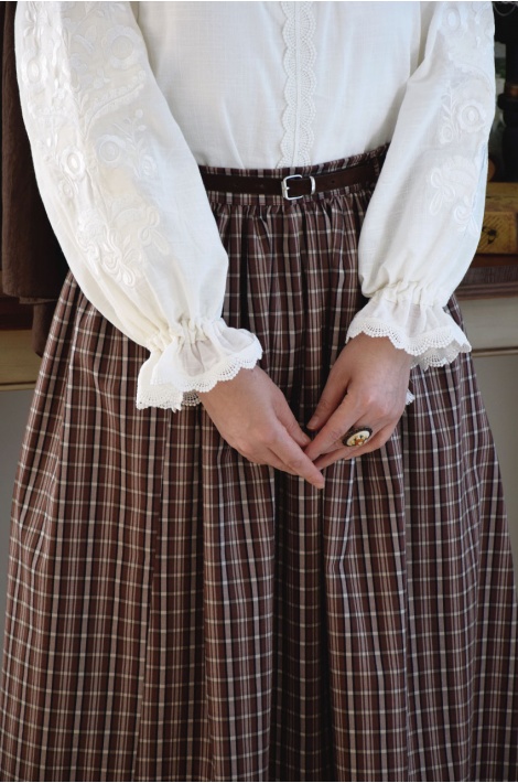 Kahverengi Ekose Etek