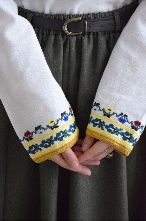 Kemerli Yün Etek Yeşil