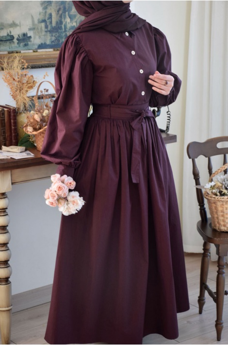 Etek-Gömlek Takım Bordo