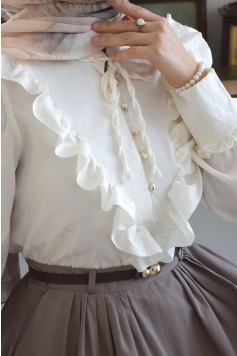 Vintage Volanlı Gömlek