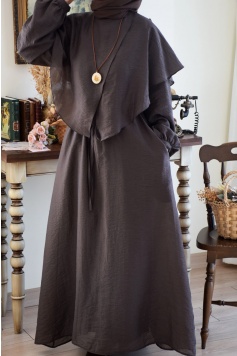 Hijab Elbise Kahverengi