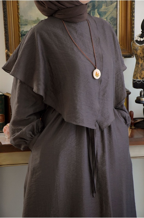 Hijab Elbise Kahverengi
