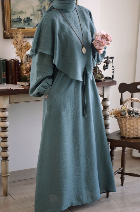 Hijab Elbise Çağla Yeşili