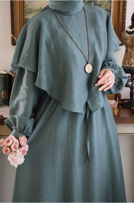 Hijab Elbise Çağla Yeşili