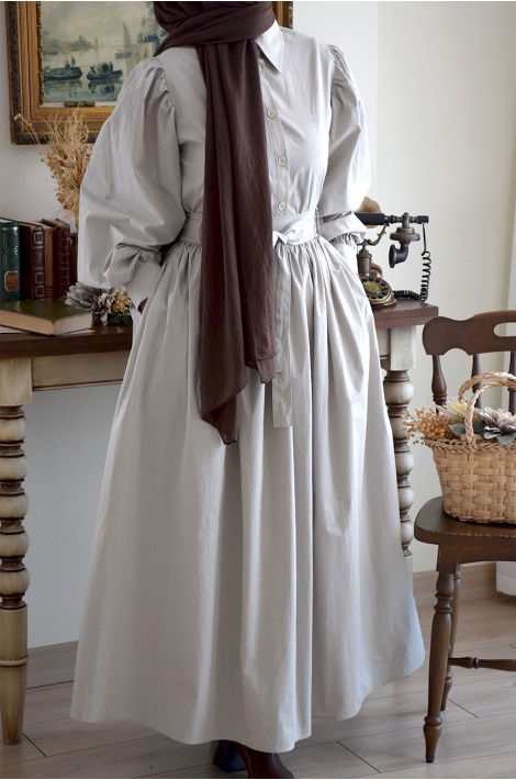 Etek-Gömlek Takım Taş Rengi