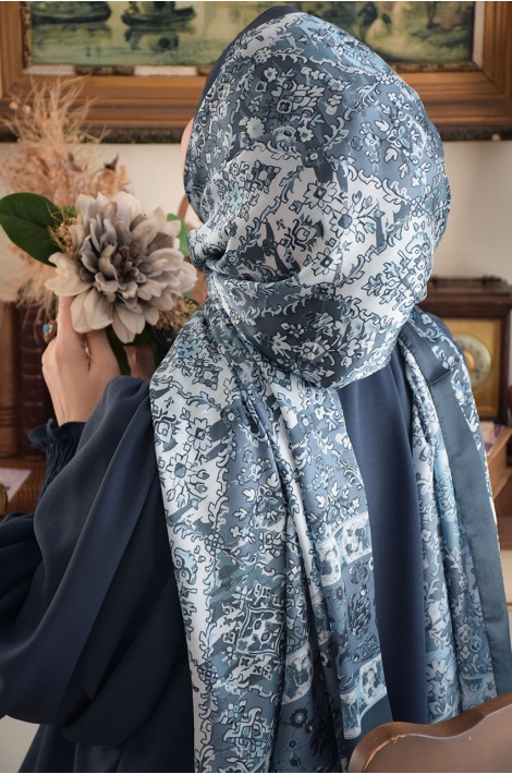 Vual Şal Petrol-Turkuaz Mavi