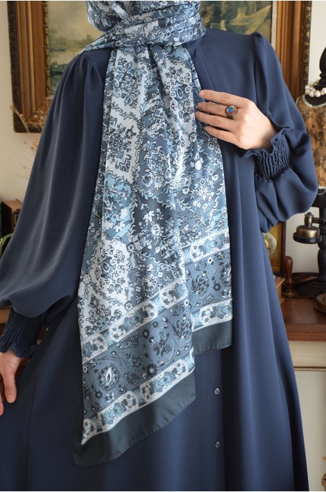 Vual Şal Petrol-Turkuaz Mavi