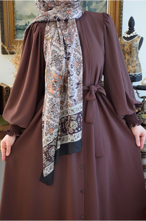 Vual Şal Kahve-Siyah