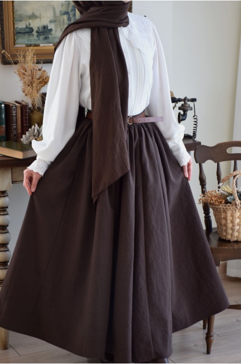 Prenses Etek Kahverengi