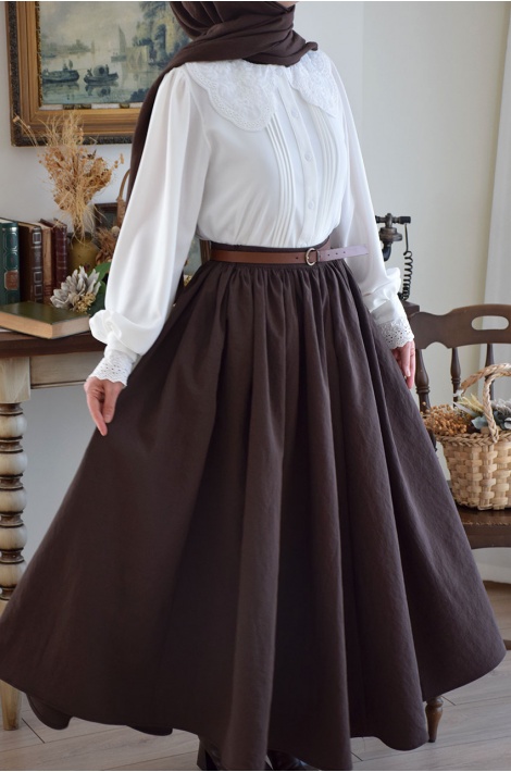 Prenses Etek Kahverengi