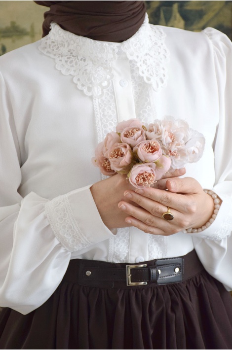 Hanım Hanımcık Gömlek Beyaz