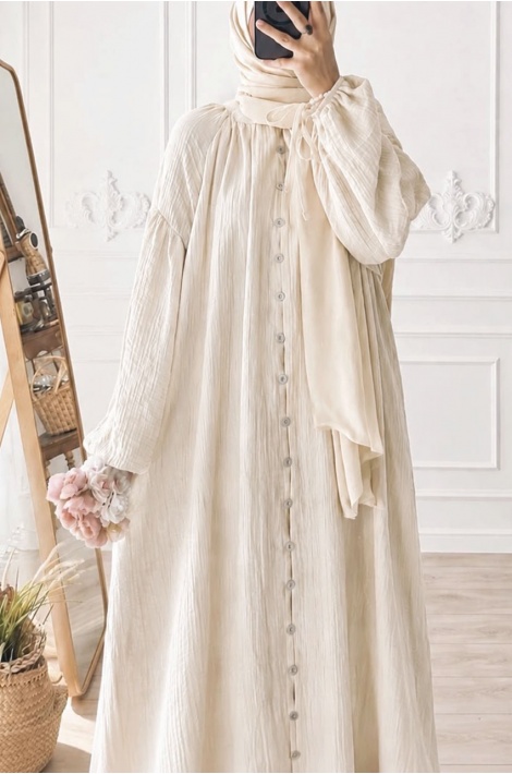 Hijab Elbise Ekru