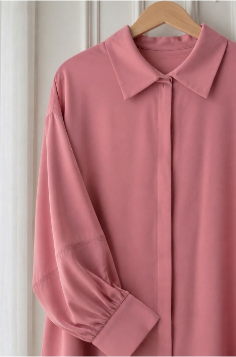 Basic Pantolon-Gömlek Takım Pembe