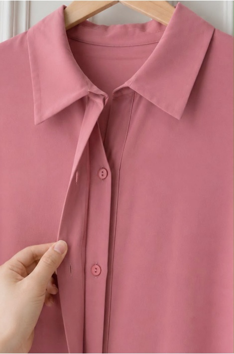 Basic Pantolon-Gömlek Takım Pembe