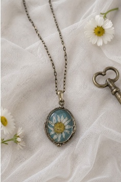 Kurutulmuş Papatya Kolye