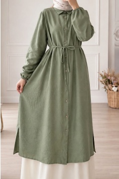 Düğmeli Tunik Yeşil