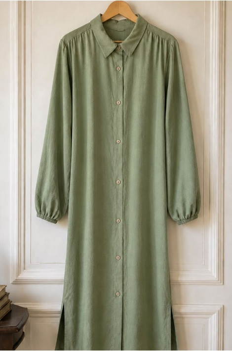 Düğmeli Tunik Yeşil
