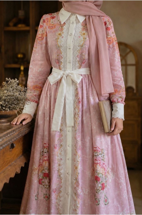 Edalı Elbise Pembe