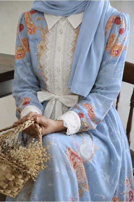 Edalı Elbise Mavi