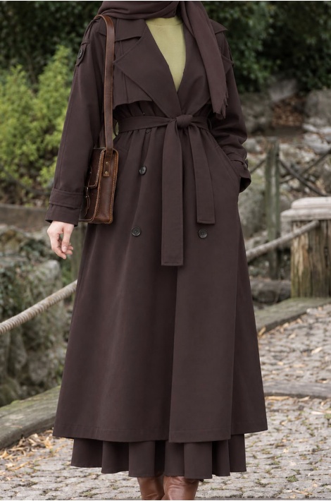 Trench Coat Kahverengi