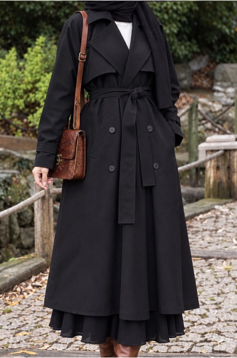 Trench Coat Siyah
