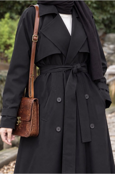Trench Coat Siyah