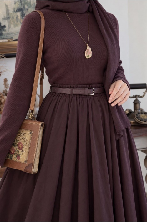 Zarif Model Triko Body Mürdüm