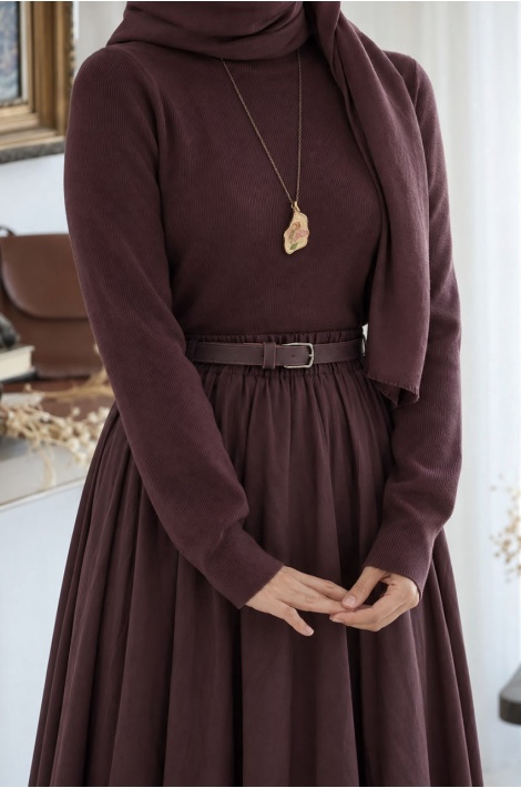 Zarif Model Triko Body Mürdüm