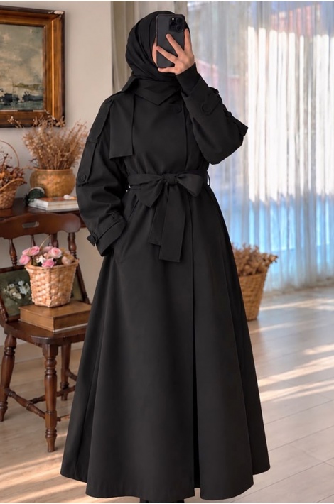 Cool Trench Coat Siyah