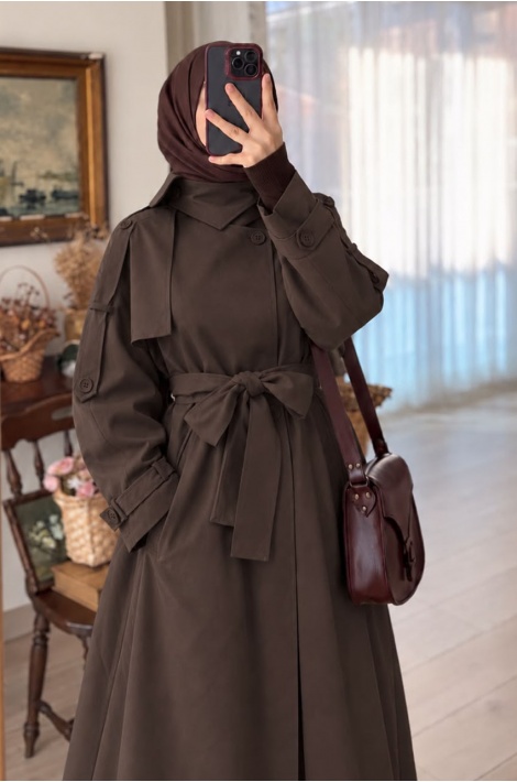 Cool Trench Coat Kahverengi
