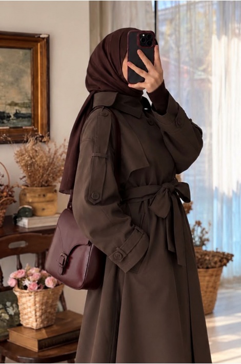 Cool Trench Coat Kahverengi