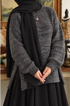 Oversize Kazak Siyah