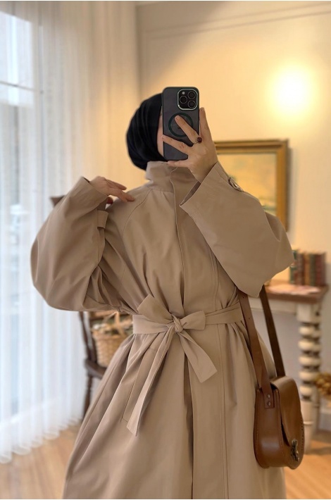 Oversize Trench Coat Bej