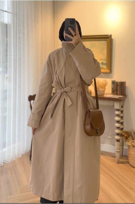 Oversize Trench Coat Bej